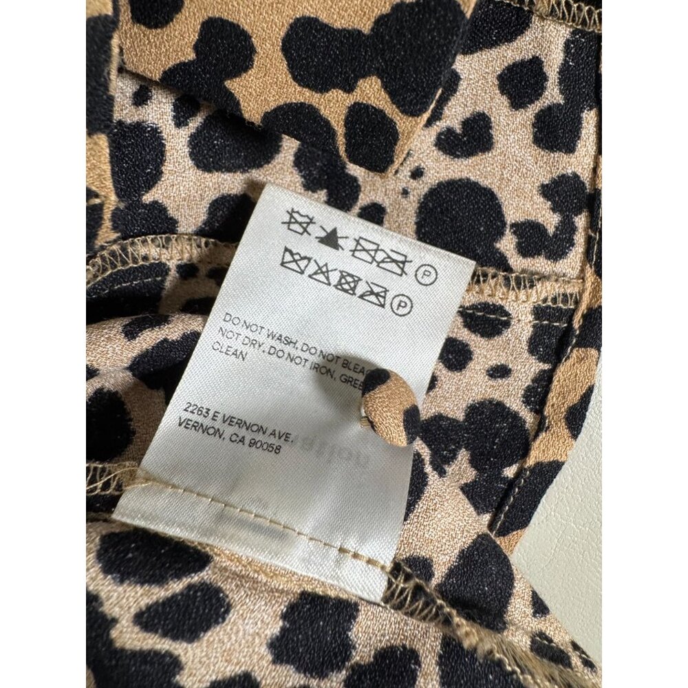 Reformation Leopard Button Front Long Sleeves Top… - image 8